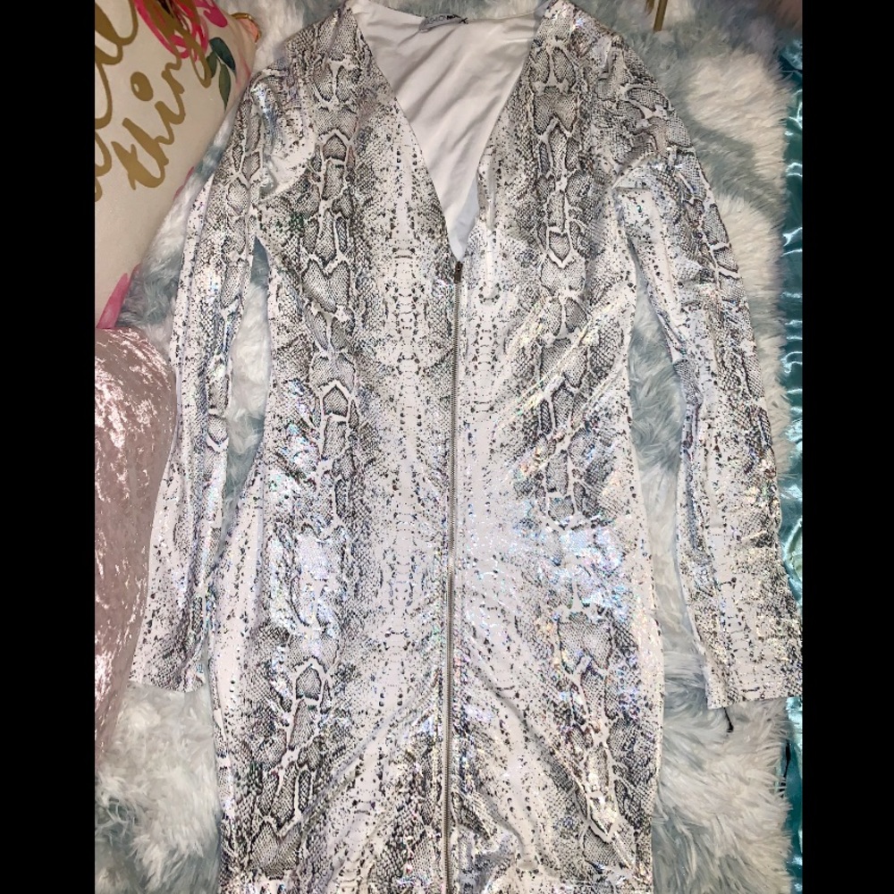 Party Dress✨Metallic Snake Print•New & Never Worn - Picture 4 of 7